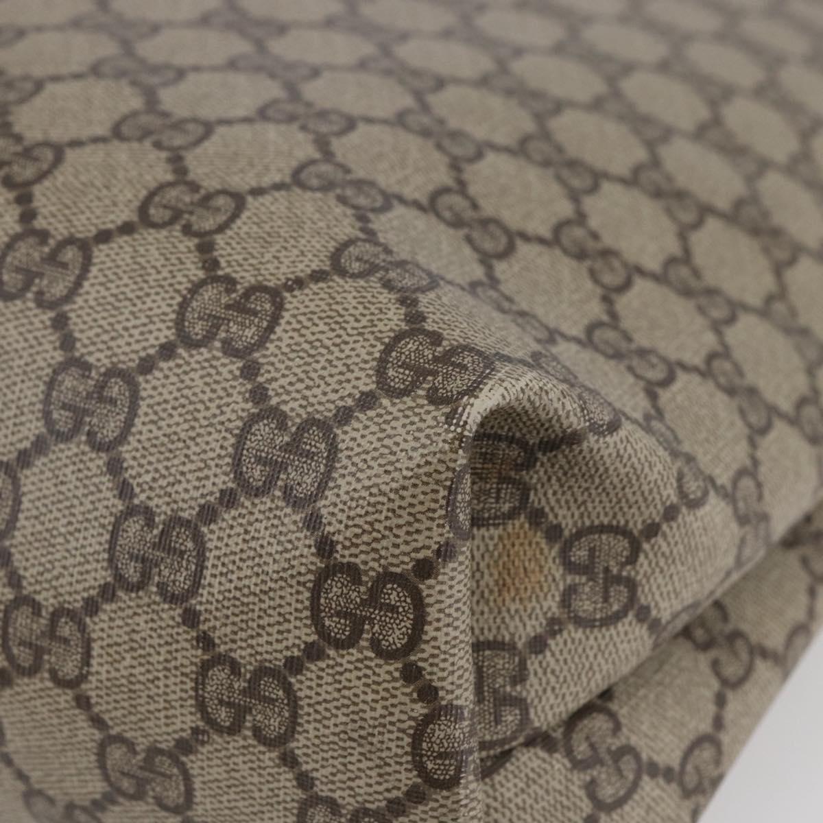 GUCCI GG Supreme Web Sherry Line Tote Bag PVC Beige Red 89 02 003 Auth 144531