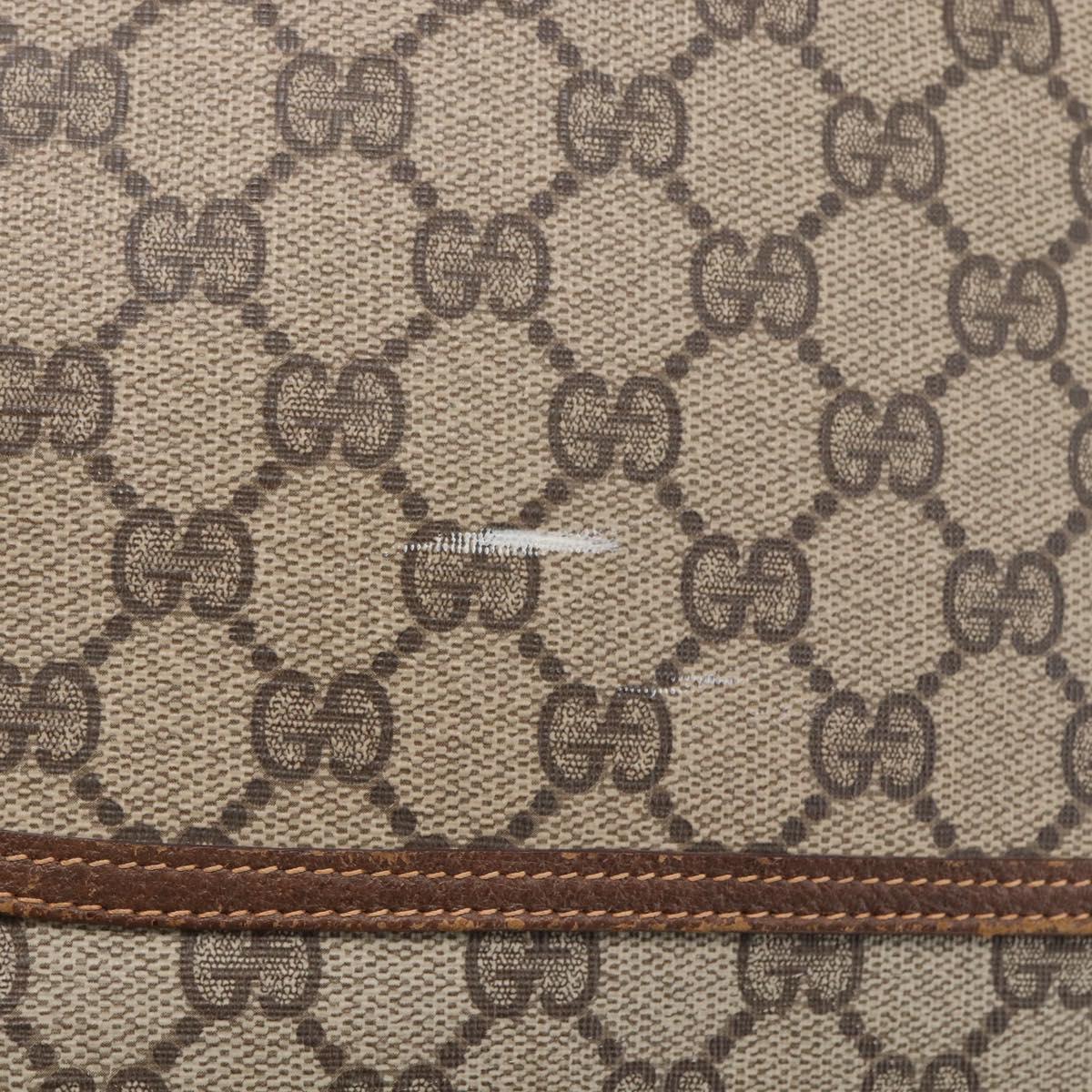 GUCCI GG Supreme Web Sherry Line Tote Bag PVC Beige Red 89 02 003 Auth 144531