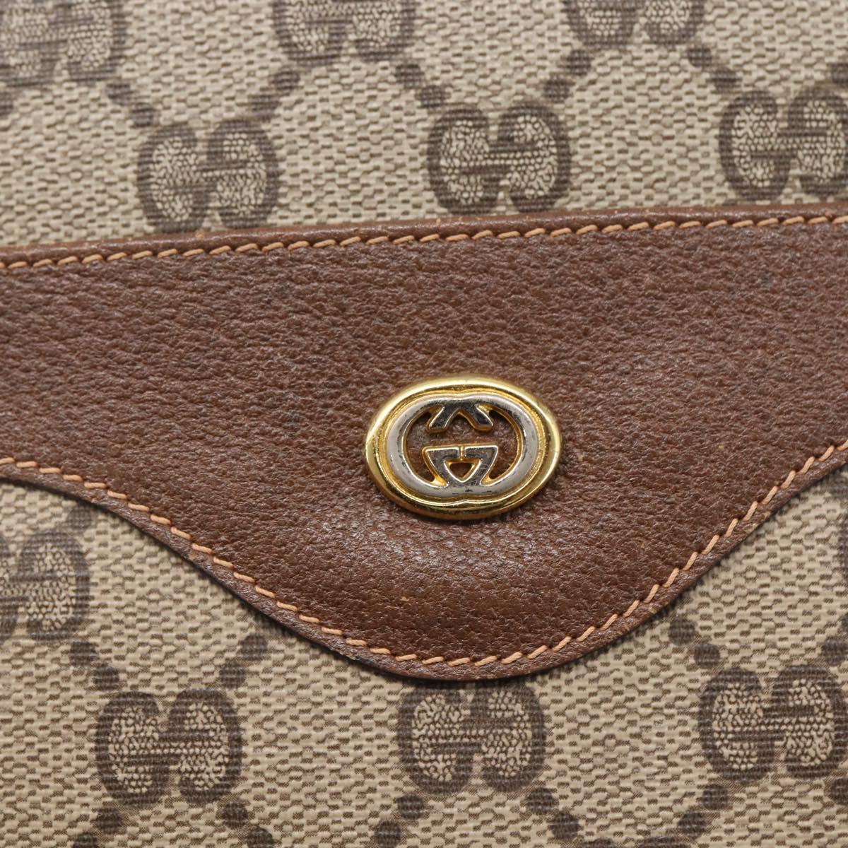 GUCCI GG Supreme Web Sherry Line Tote Bag PVC Beige Red 89 02 003 Auth 144531