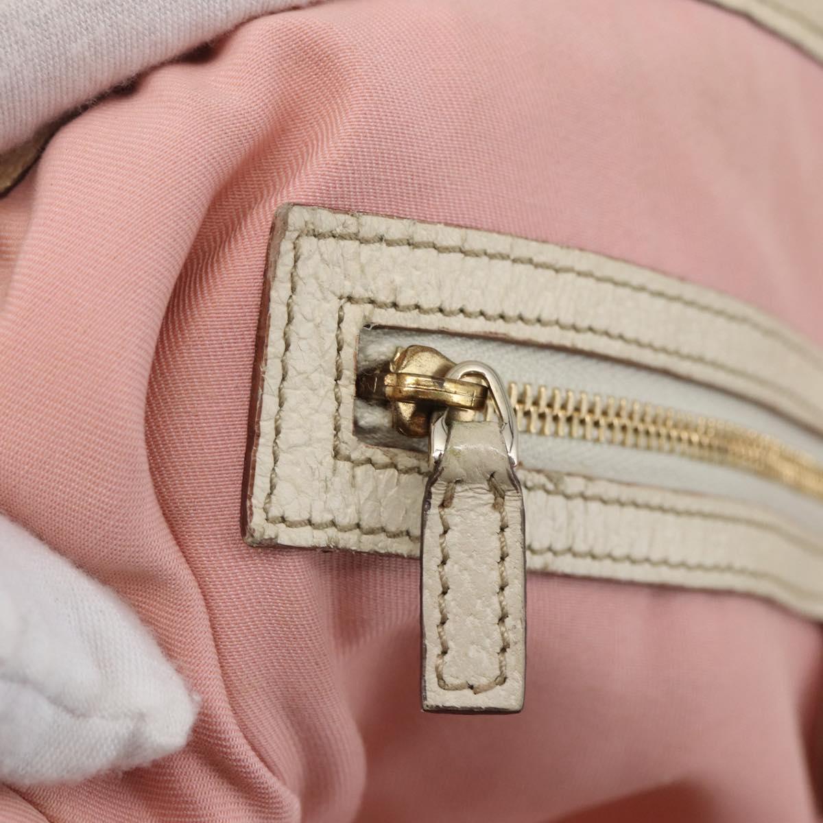 GUCCI GG Canvas Sherry Line Tote Bag Pink Gold 137396 Auth 144533