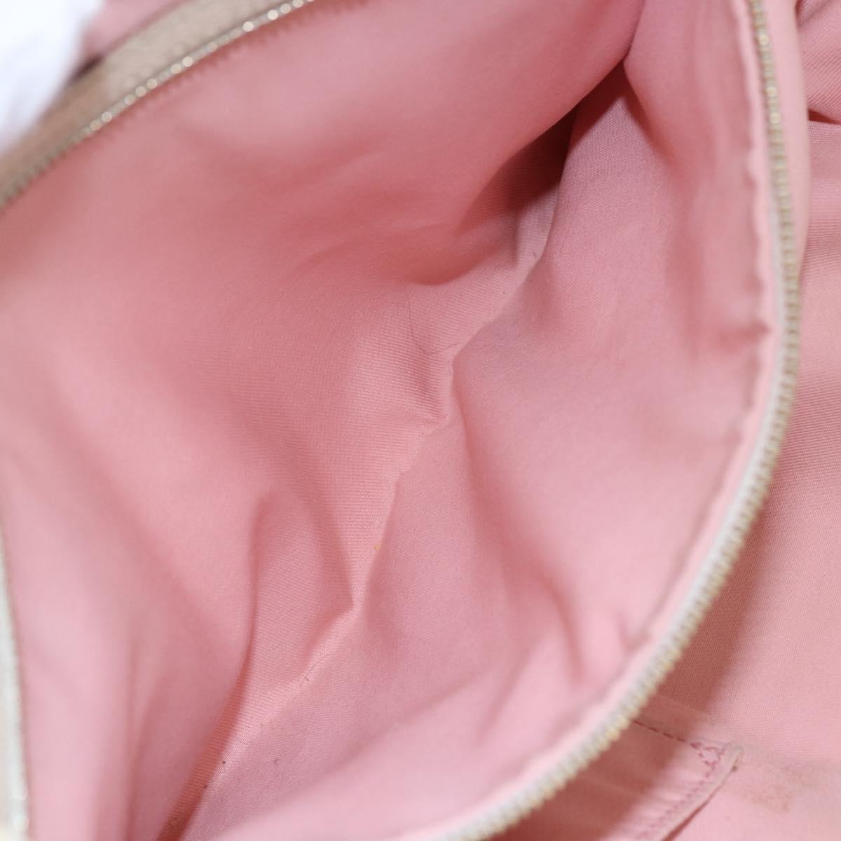 GUCCI GG Canvas Sherry Line Tote Bag Pink Gold 137396 Auth 144533