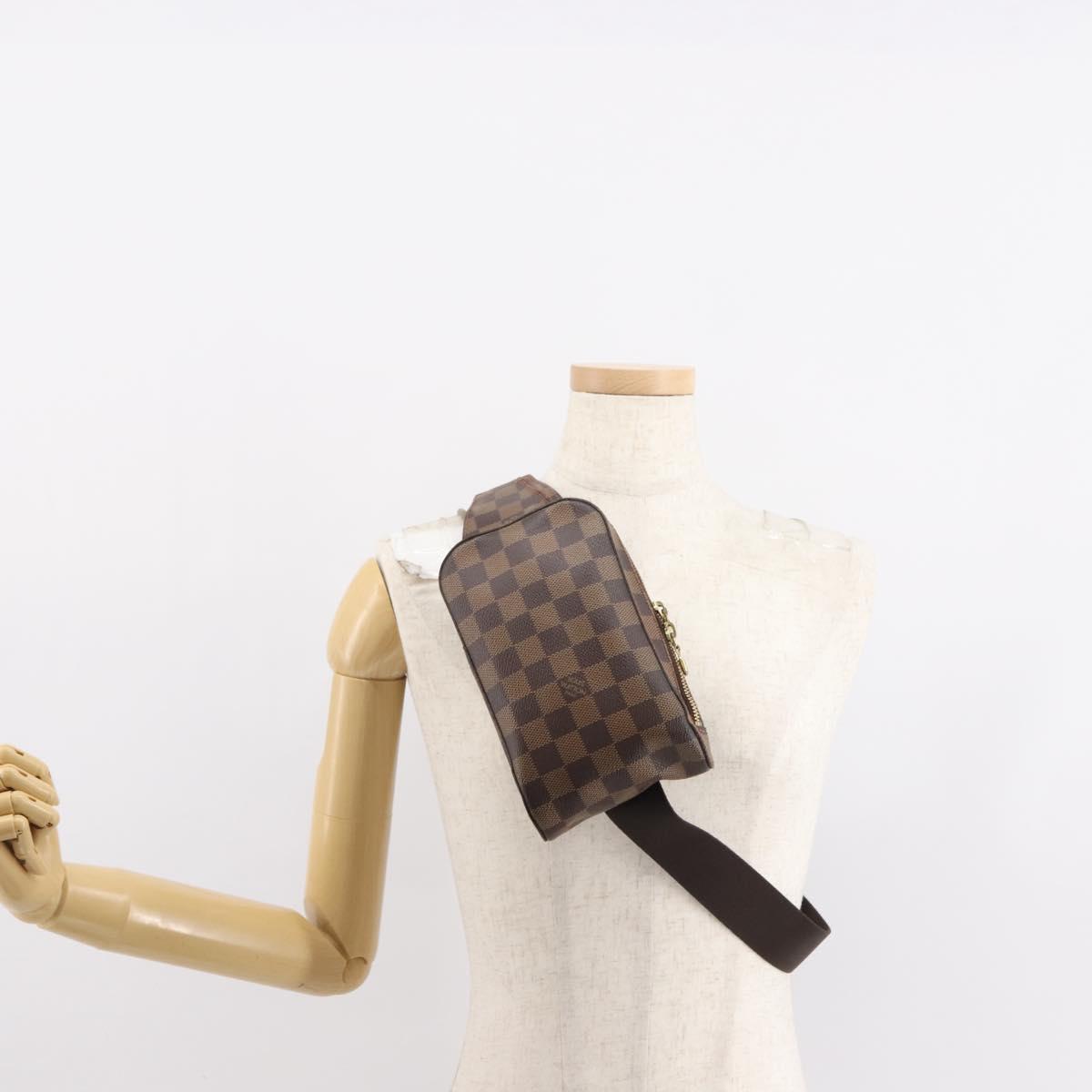 LOUIS VUITTON Damier Ebene Geronimos Shoulder Bag N51994 LV Auth 144535