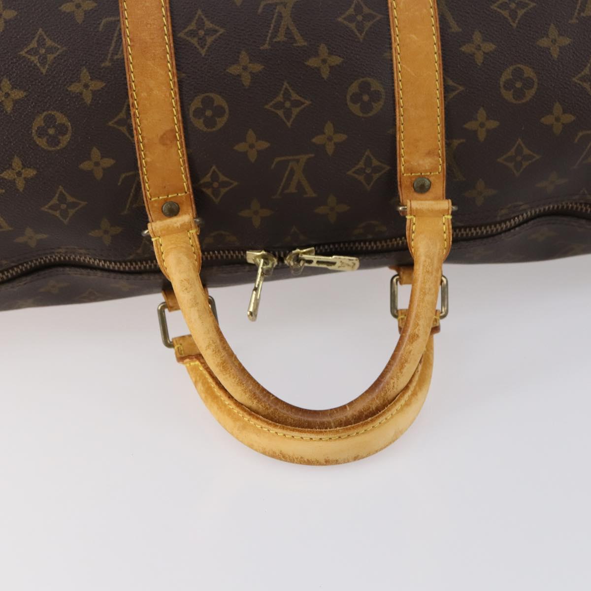LOUIS VUITTON Monogram Keepall 55 Boston Bag M41424 LV Auth 144537