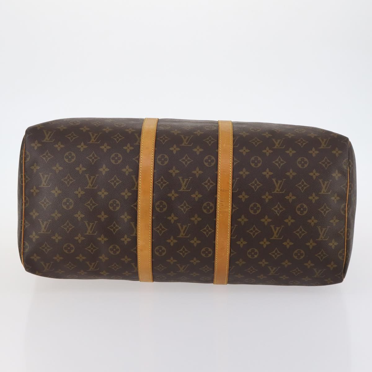 LOUIS VUITTON Monogram Keepall 55 Boston Bag M41424 LV Auth 144537