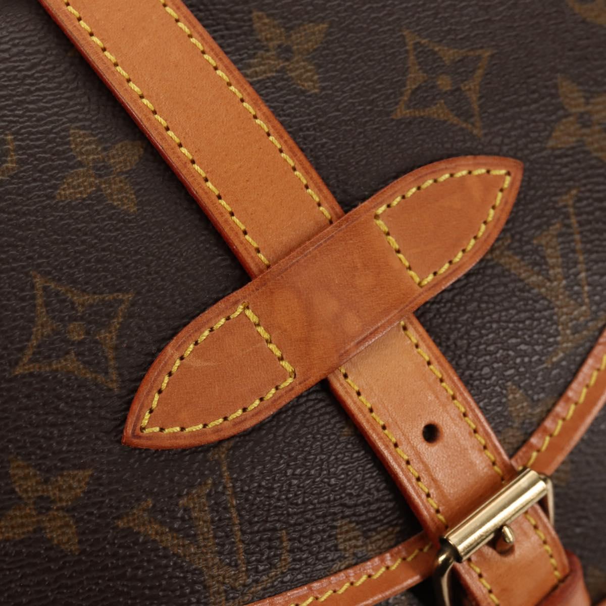 LOUIS VUITTON Monogram Saumur 30 Shoulder Bag M42256 LV Auth 144542A