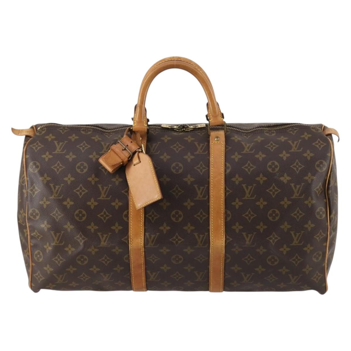 LOUIS VUITTON Monogram Keepall 50 Boston Bag M41426 LV Auth 144553