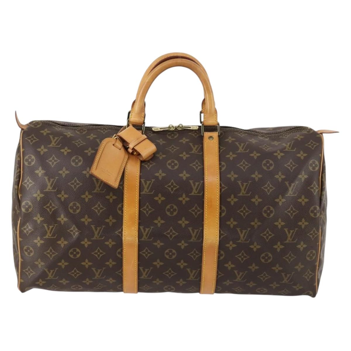 LOUIS VUITTON Monogram Keepall 50 Boston Bag M41426 LV Auth 144568