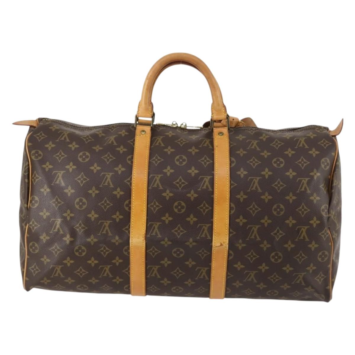 LOUIS VUITTON Monogram Keepall 50 Boston Bag M41426 LV Auth 144568