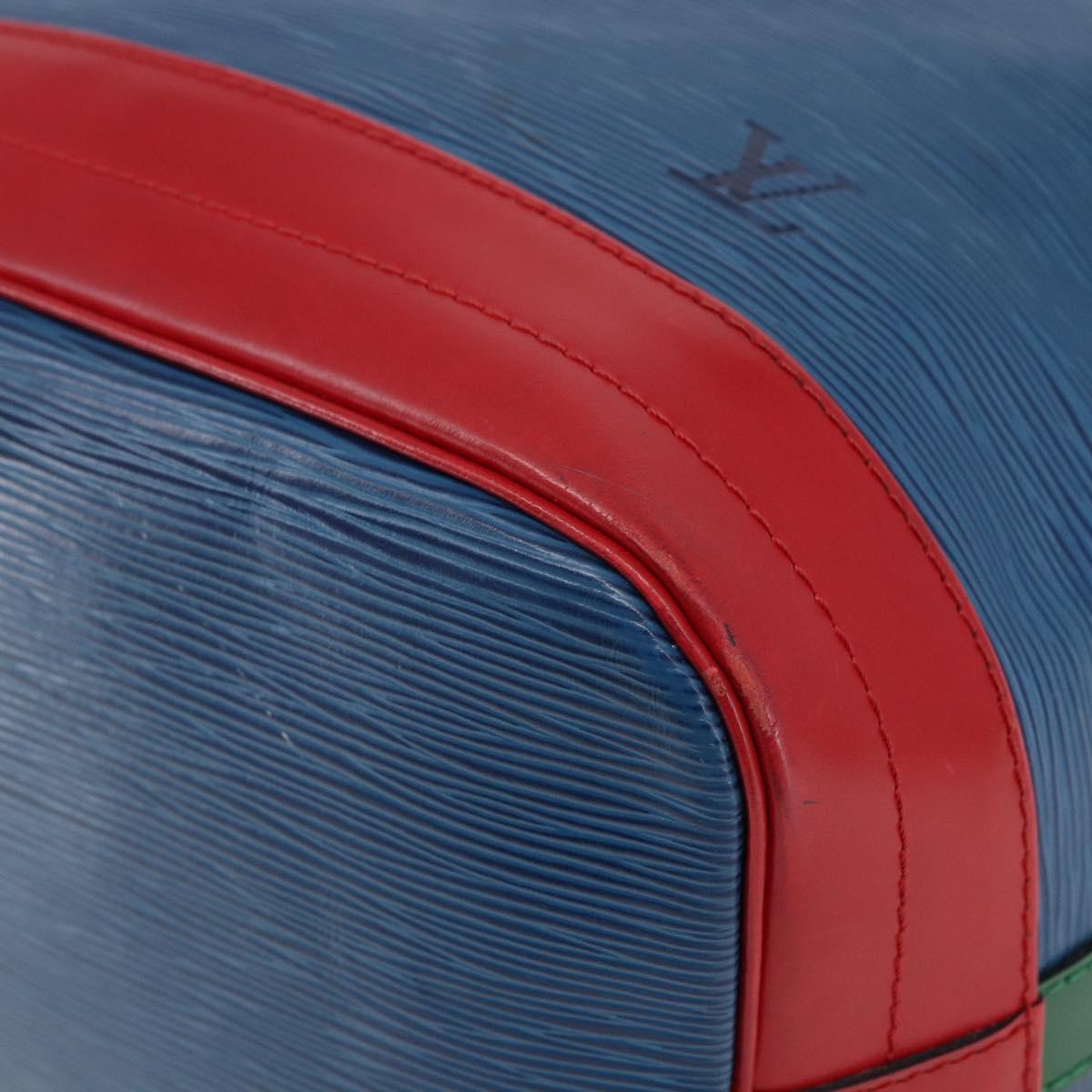 LOUIS VUITTON Epi Tricolor Noe Shoulder Bag Blue Red Green M44082 LV Auth 144570