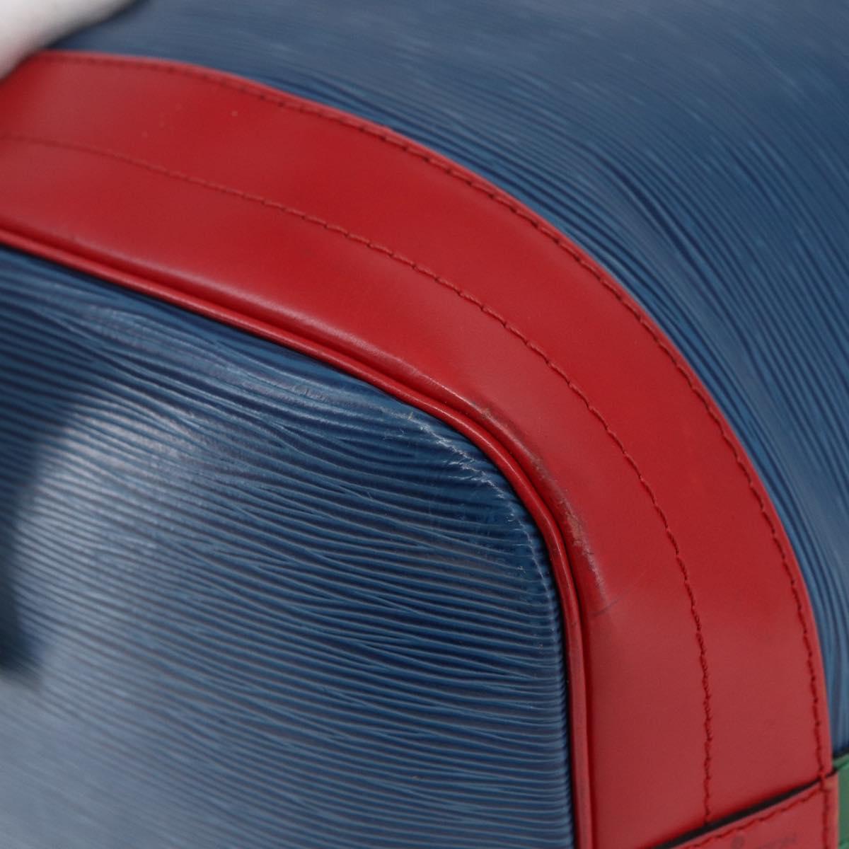 LOUIS VUITTON Epi Tricolor Noe Shoulder Bag Blue Red Green M44082 LV Auth 144570