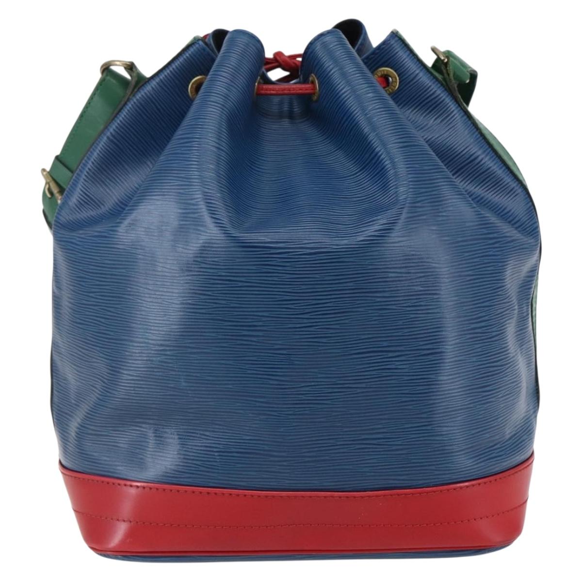 LOUIS VUITTON Epi Tricolor Noe Shoulder Bag Blue Red Green M44082 LV Auth 144570