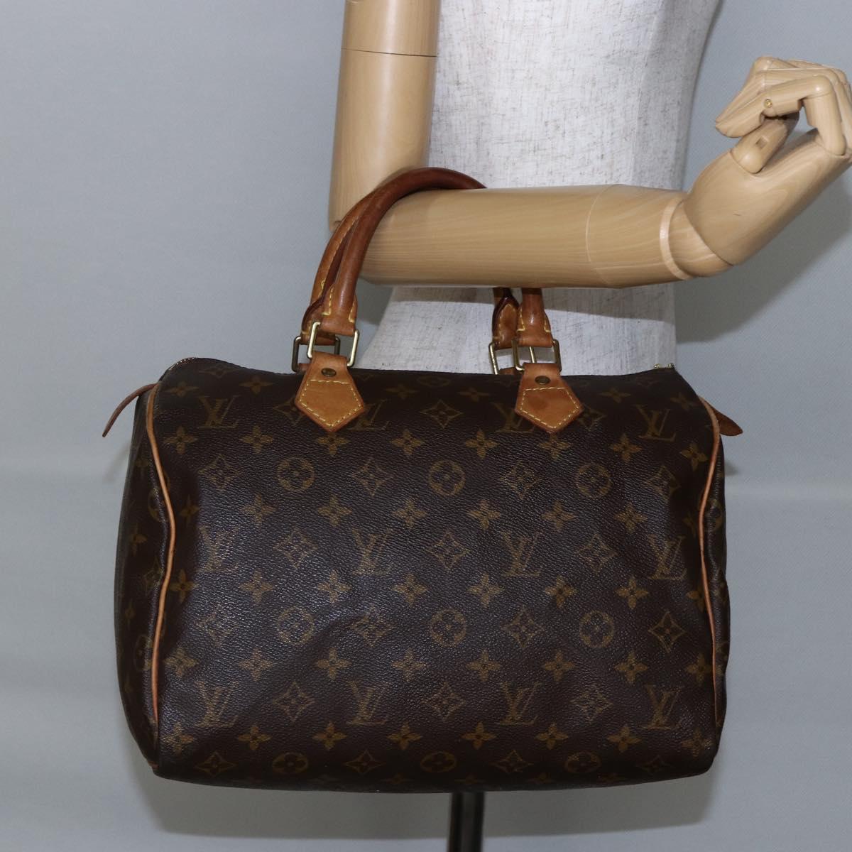 LOUIS VUITTON Monogram Speedy 30 Hand Bag M41526 LV Auth 144574