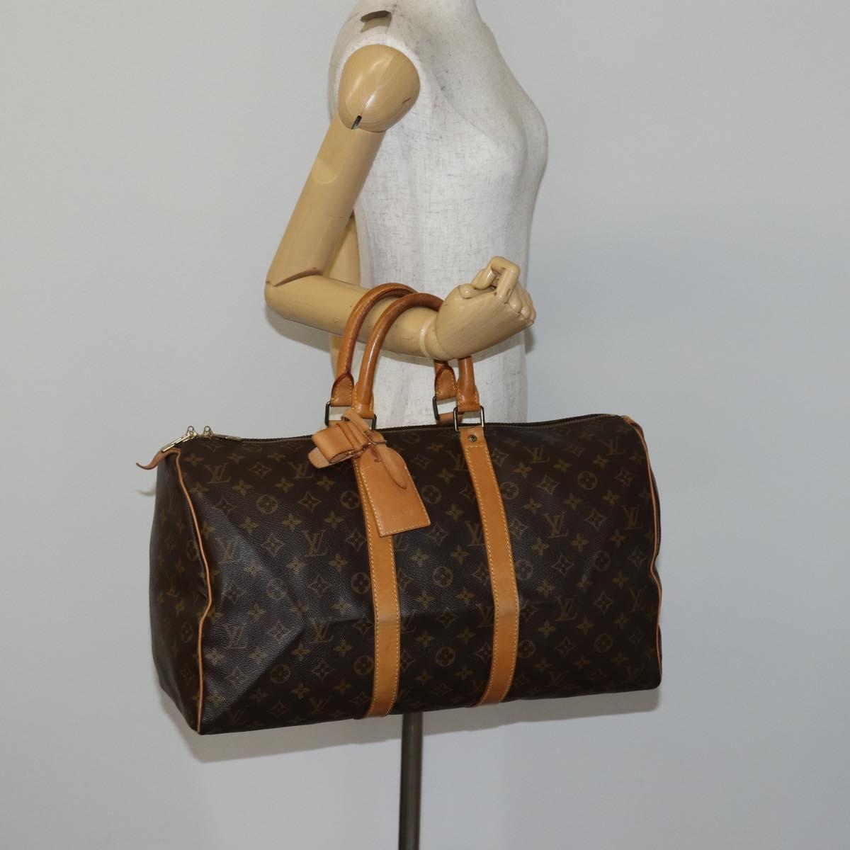 LOUIS VUITTON Monogram Keepall 45 Boston Bag M41428 LV Auth 144577