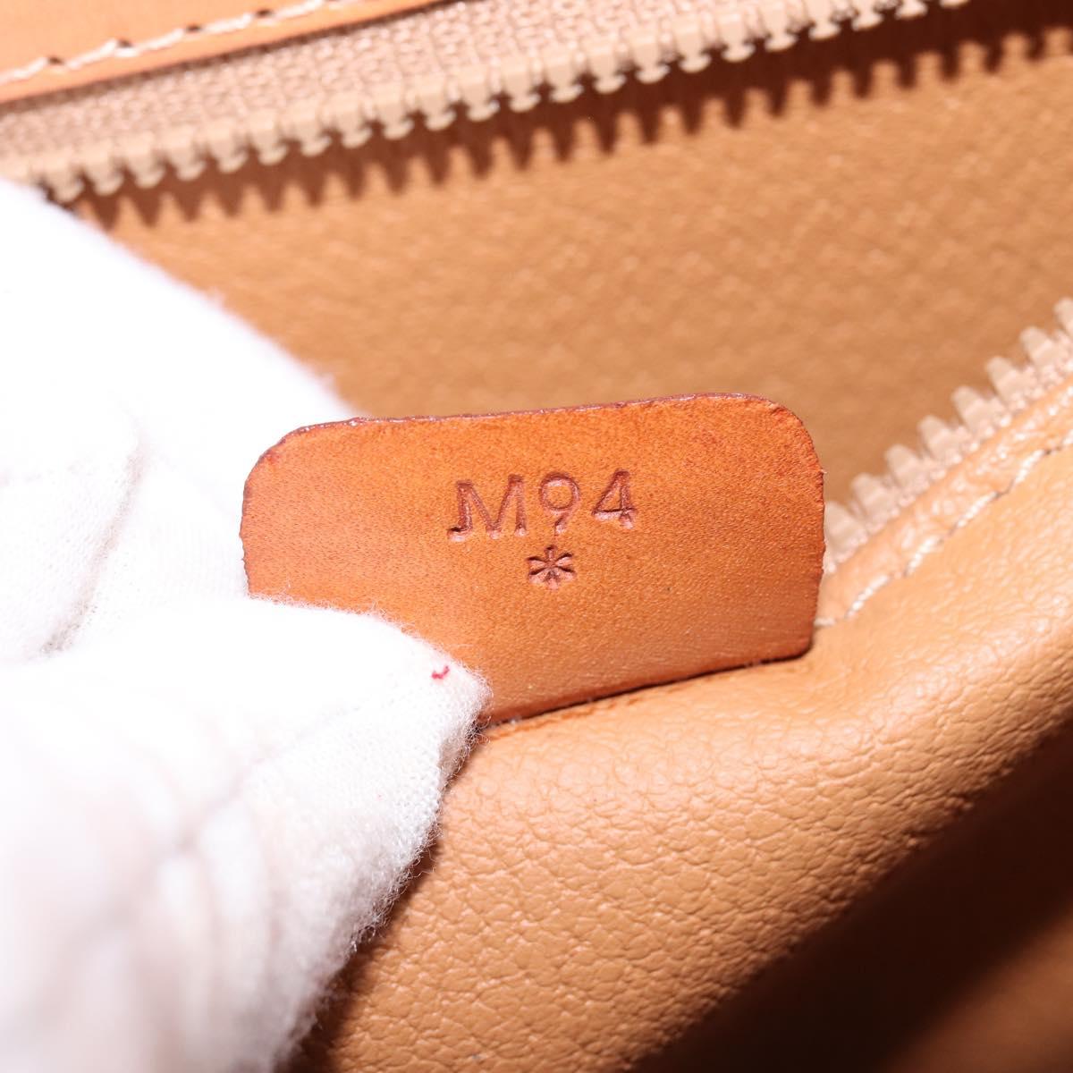 CELINE Macadam Canvas Hand Bag PVC Leather 2way Brown Gold Auth 144580