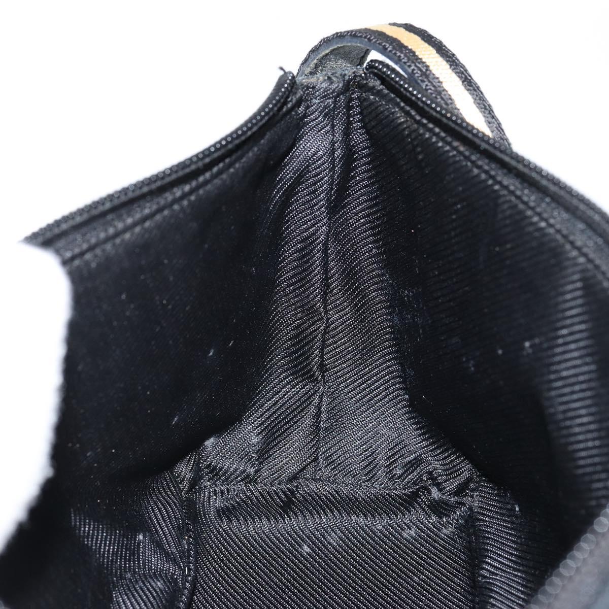 GUCCI GG Canvas Sherry Line Accessory Pouch Black 141809 Auth 144582