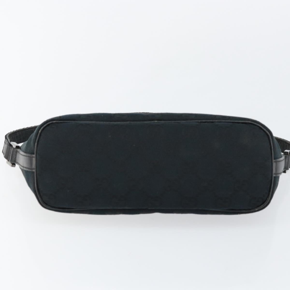 GUCCI GG Canvas Sherry Line Accessory Pouch Black 141809 Auth 144582