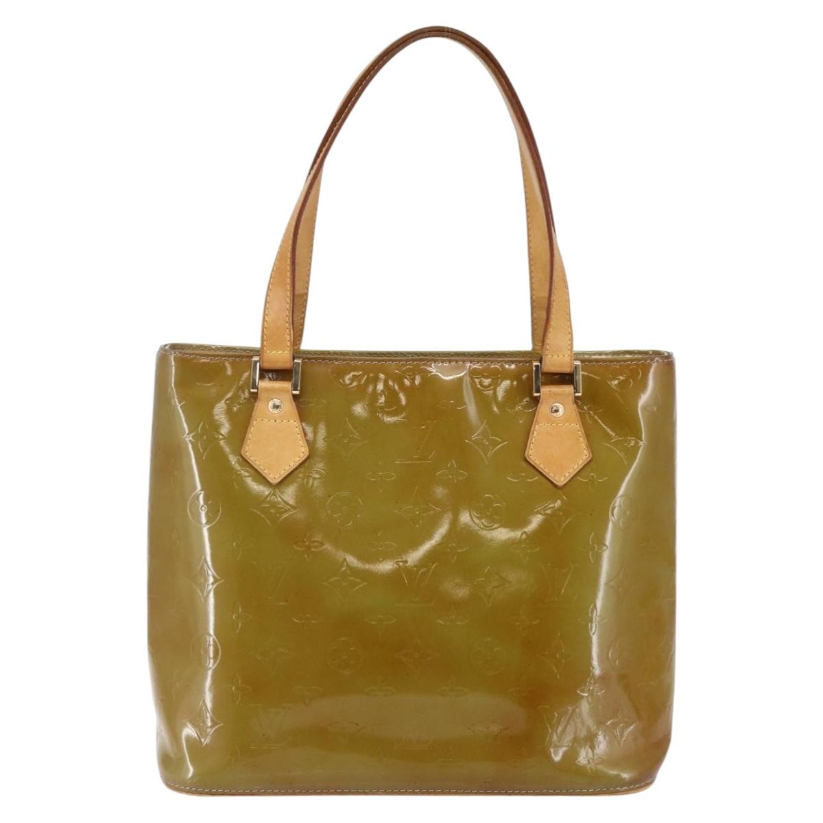 LOUIS VUITTON Monogram Vernis Houston Hand Bag Baby Blue M91005 LV Auth 144586