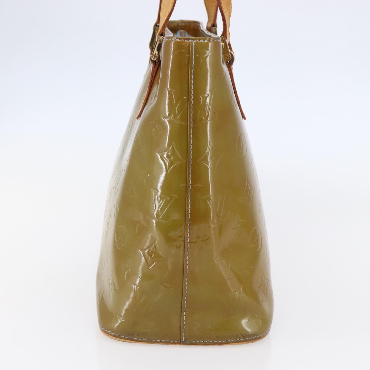 LOUIS VUITTON Monogram Vernis Houston Hand Bag Baby Blue M91005 LV Auth 144586