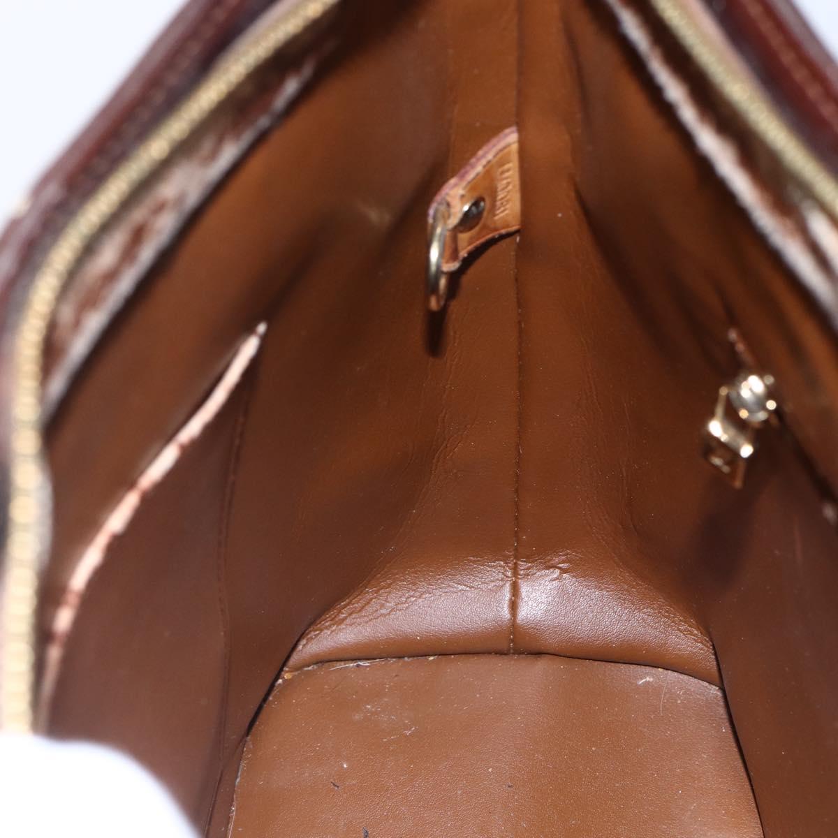 LOUIS VUITTON Monogram Vernis Houston Hand Bag Bronze M91122 LV Auth 144595