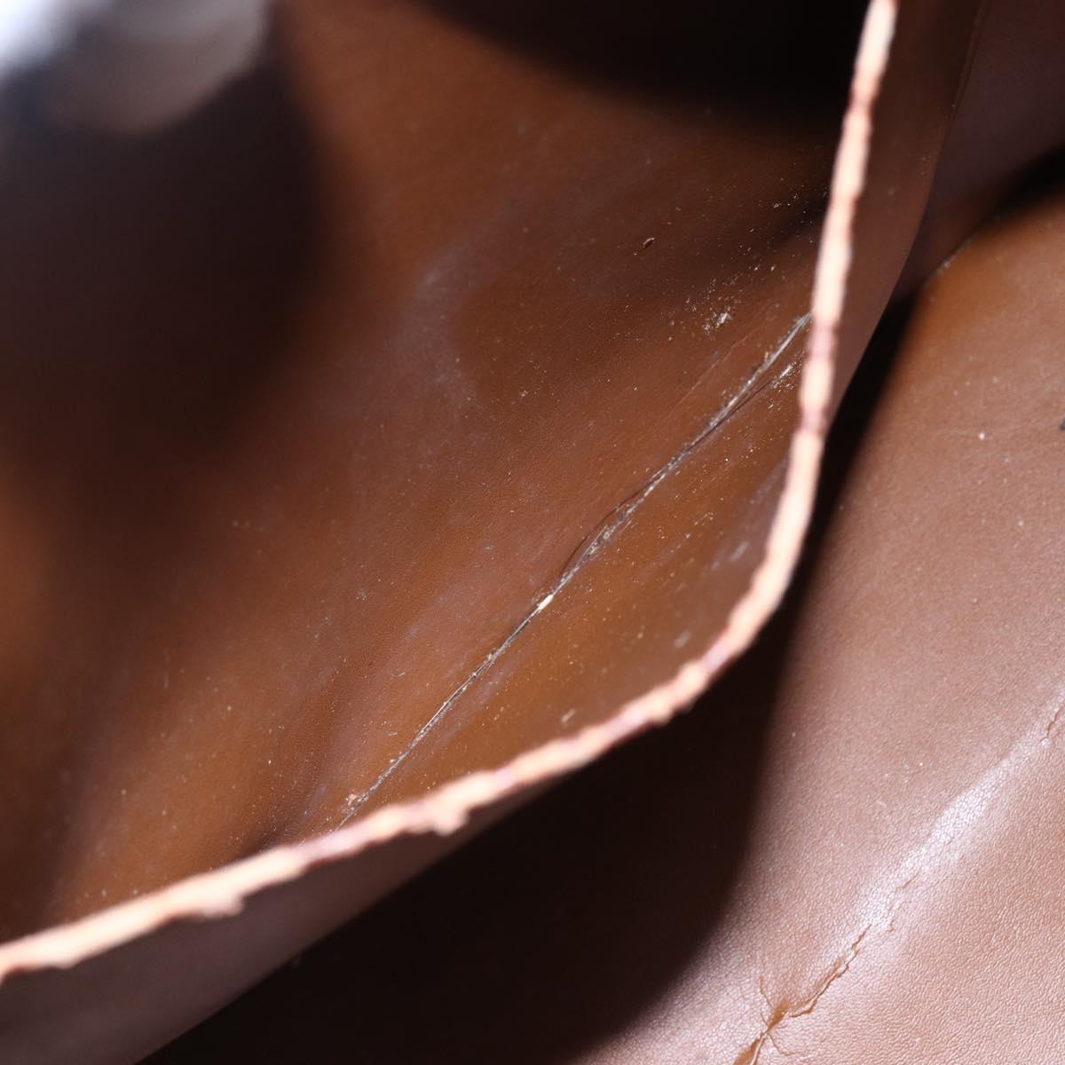 LOUIS VUITTON Monogram Vernis Houston Hand Bag Bronze M91122 LV Auth 144595