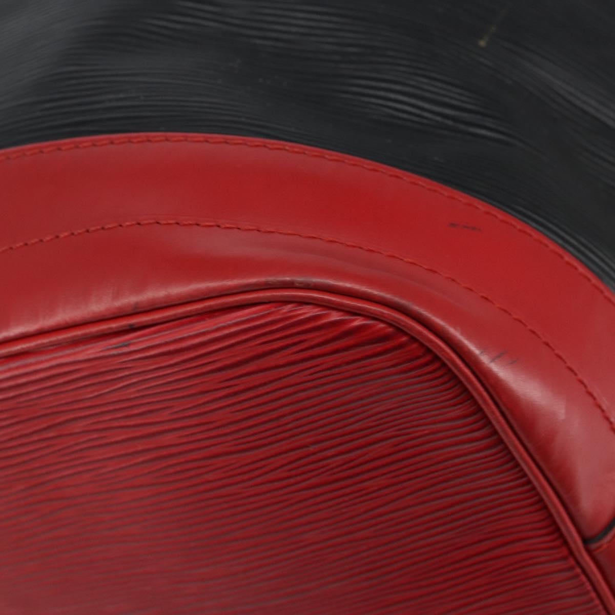 LOUIS VUITTON Epi Noe Shoulder Bag Bicolor Black Red M44017 LV Auth 144596