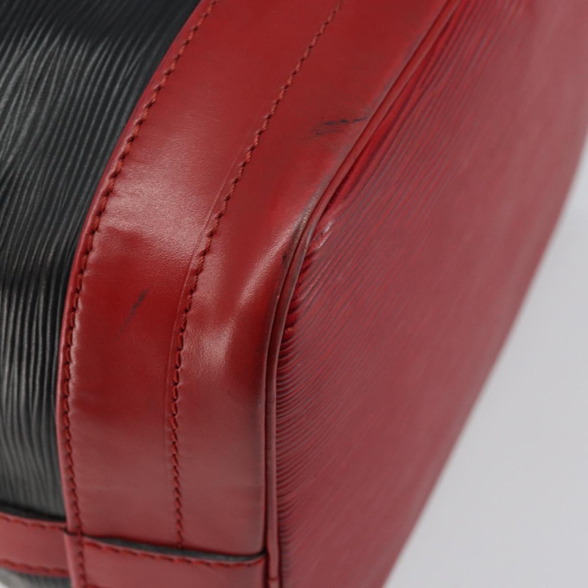 LOUIS VUITTON Epi Noe Shoulder Bag Bicolor Black Red M44017 LV Auth 144596