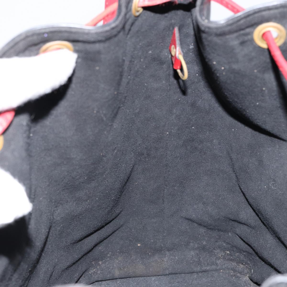 LOUIS VUITTON Epi Noe Shoulder Bag Bicolor Black Red M44017 LV Auth 144596