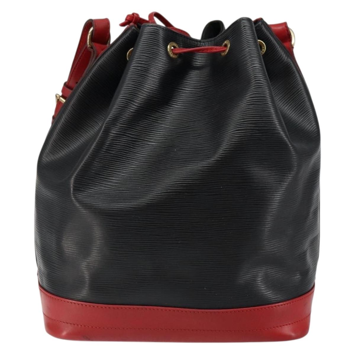 LOUIS VUITTON Epi Noe Shoulder Bag Bicolor Black Red M44017 LV Auth 144596