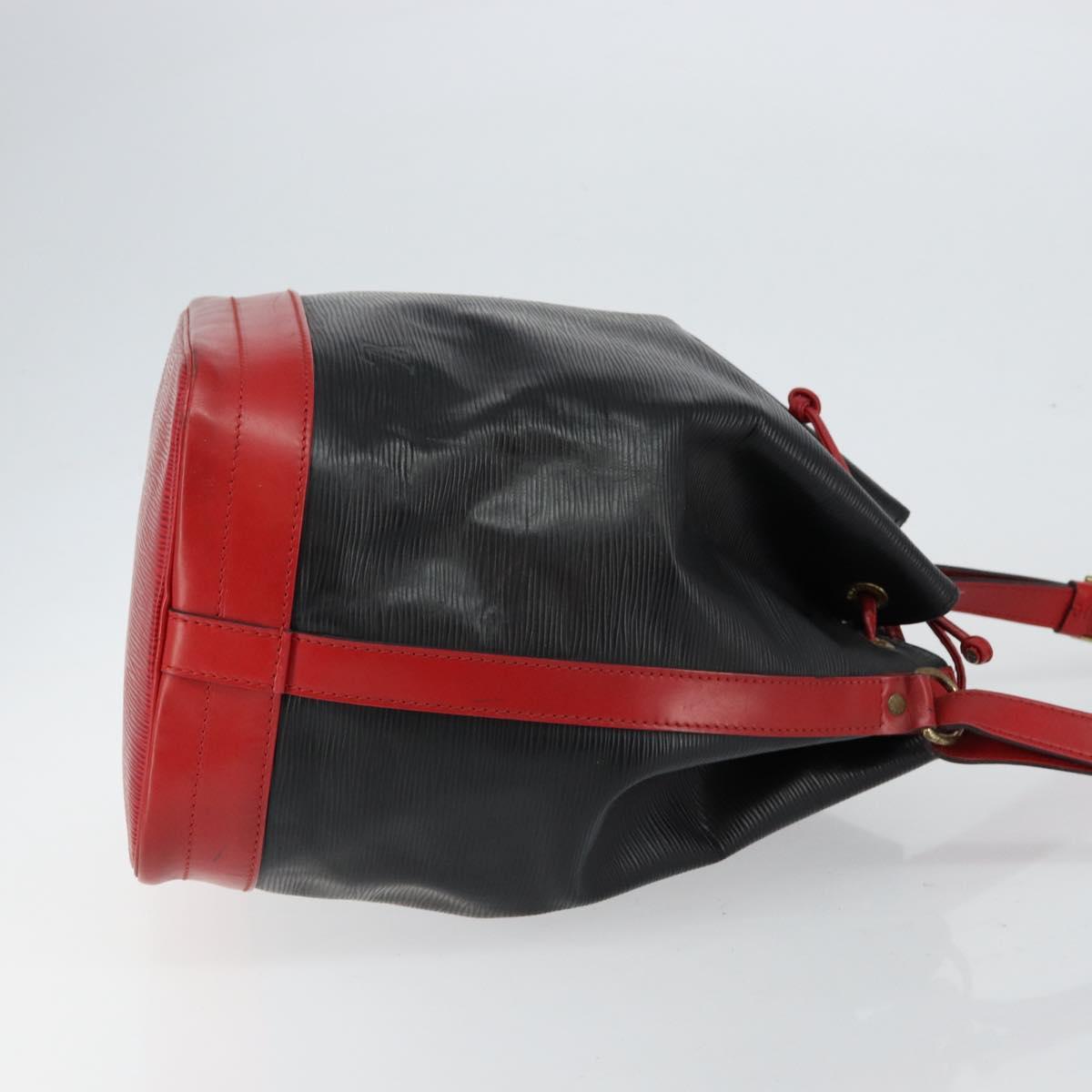 LOUIS VUITTON Epi Noe Shoulder Bag Bicolor Black Red M44017 LV Auth 144596