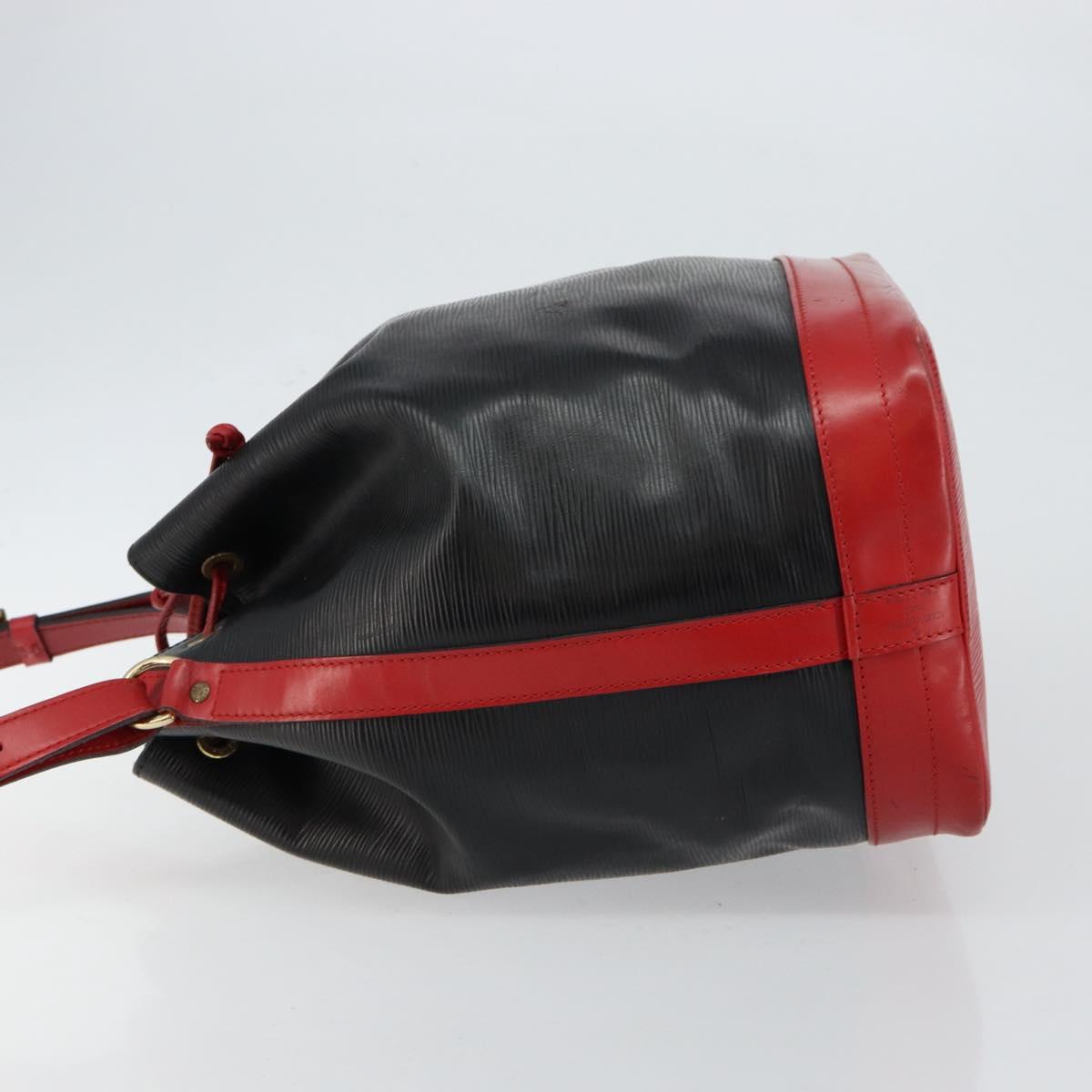 LOUIS VUITTON Epi Noe Shoulder Bag Bicolor Black Red M44017 LV Auth 144596