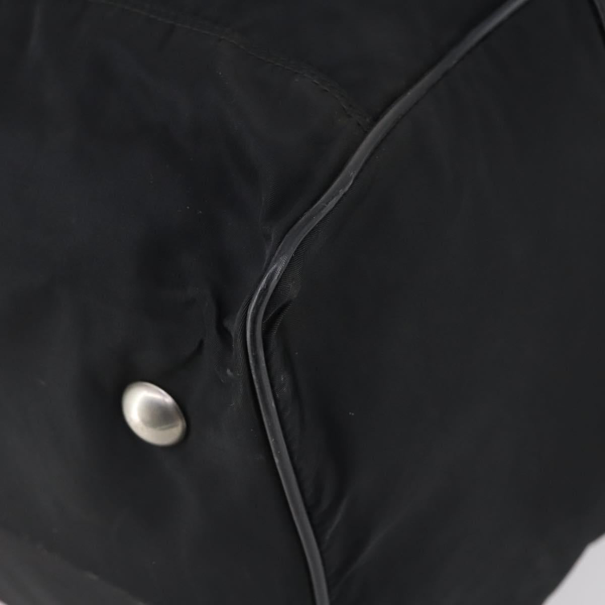 PRADA Boston Bag Nylon 2way Black Silver Auth 144598