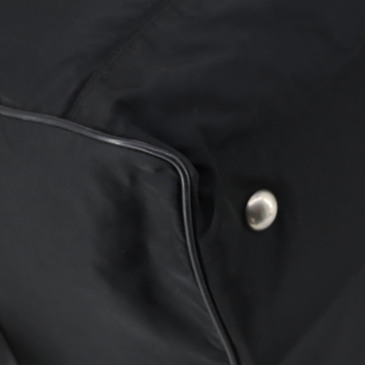 PRADA Boston Bag Nylon 2way Black Silver Auth 144598