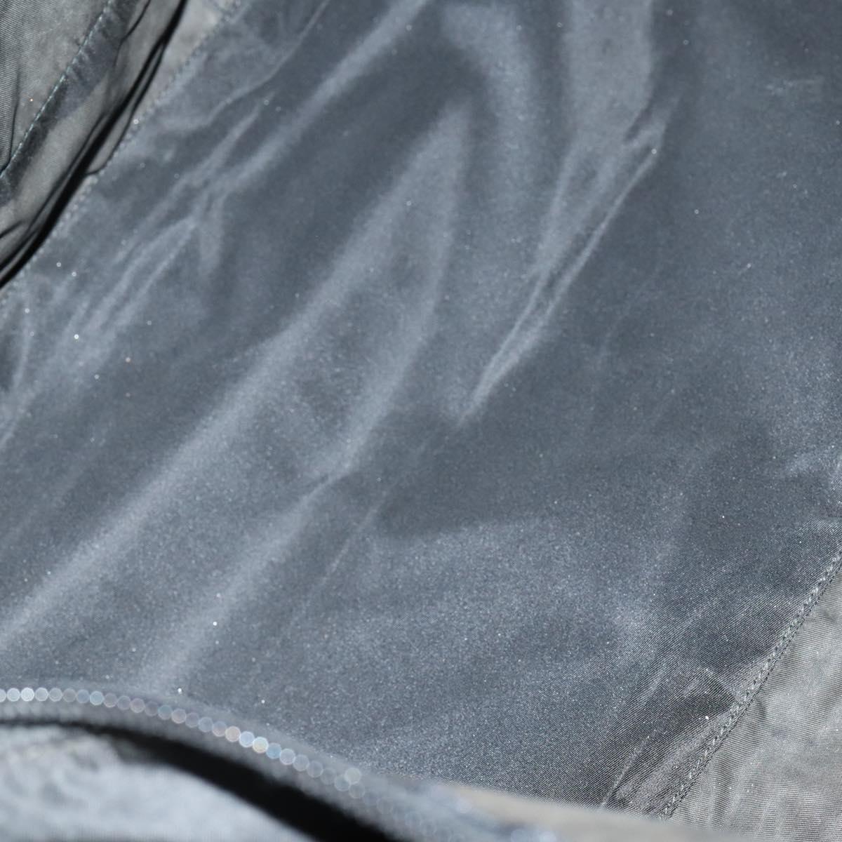 PRADA Boston Bag Nylon 2way Black Silver Auth 144598