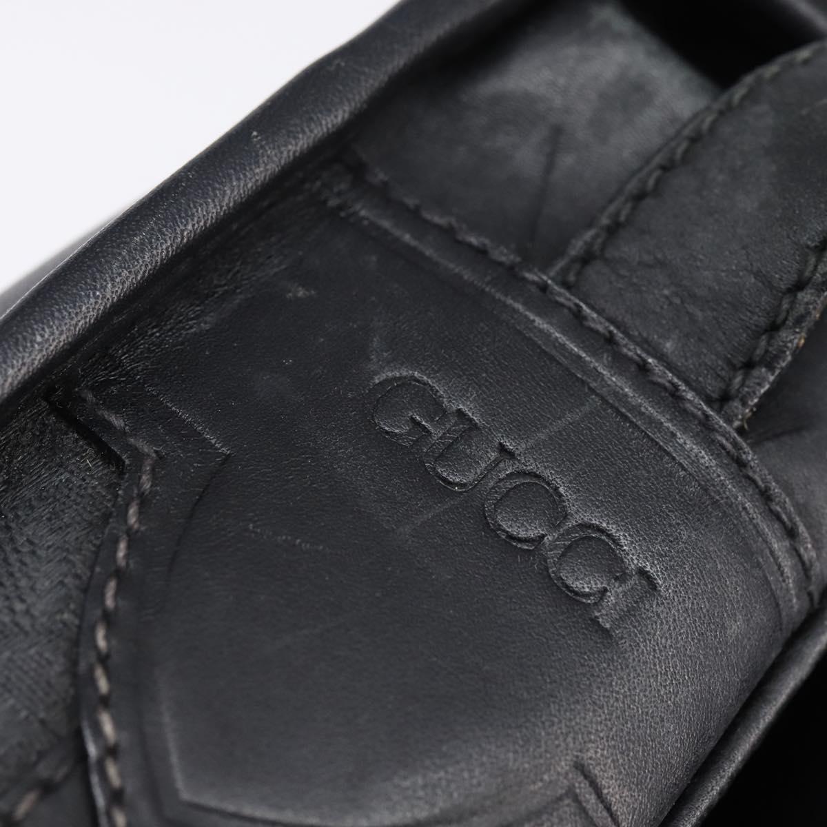 GUCCI GG Canvas Shoulder Bag Black Gold 001 261 0613 Auth 144610