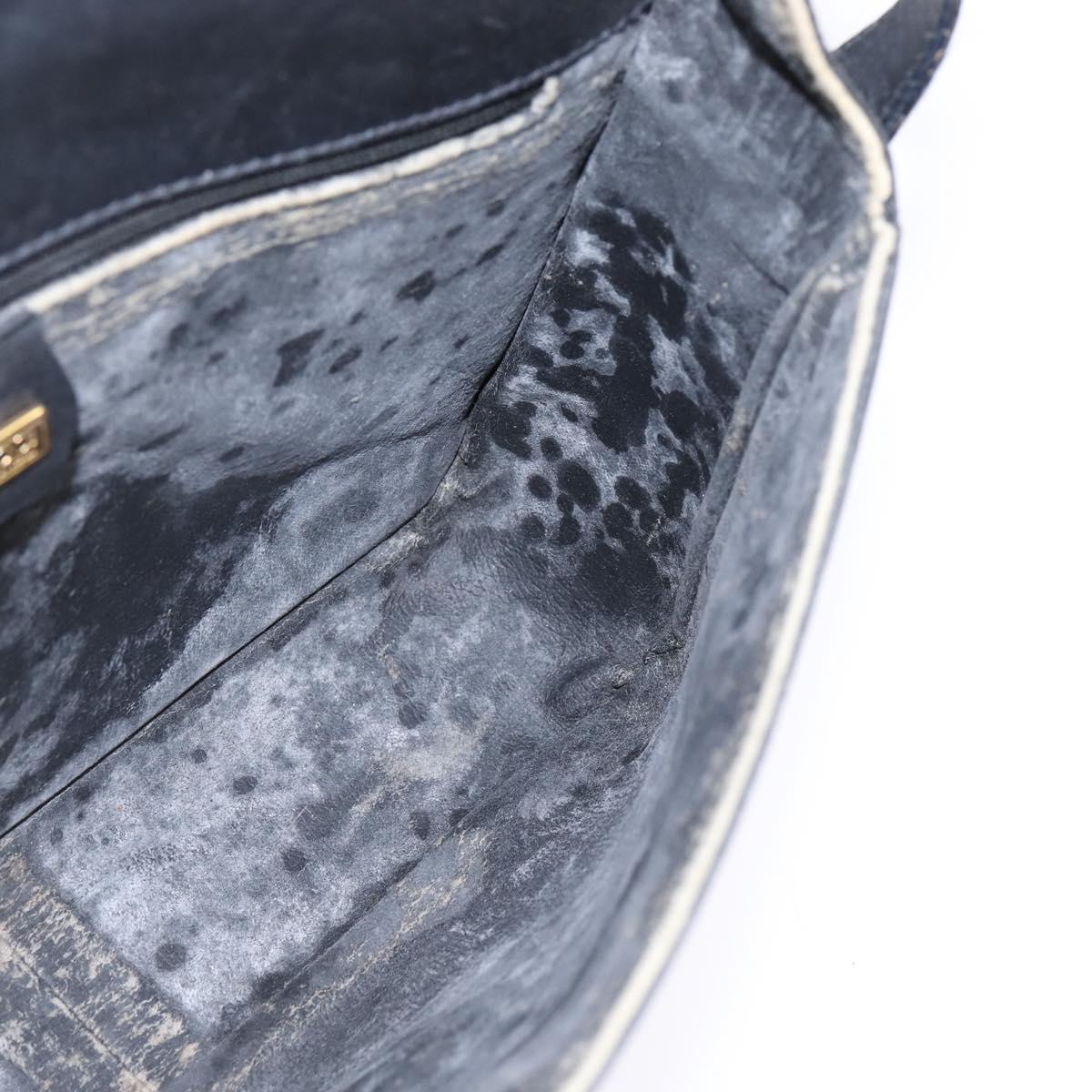 GUCCI GG Canvas Shoulder Bag Black Gold 001 261 0613 Auth 144610