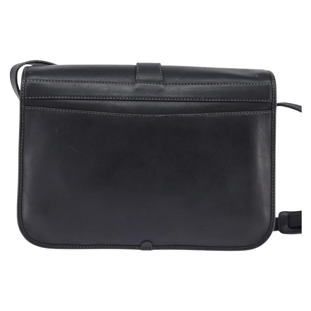 GUCCI GG Canvas Shoulder Bag Black Gold 001 261 0613 Auth 144610