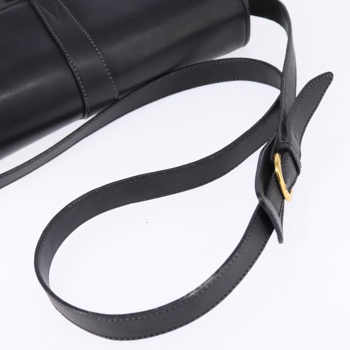 GUCCI GG Canvas Shoulder Bag Black Gold 001 261 0613 Auth 144610