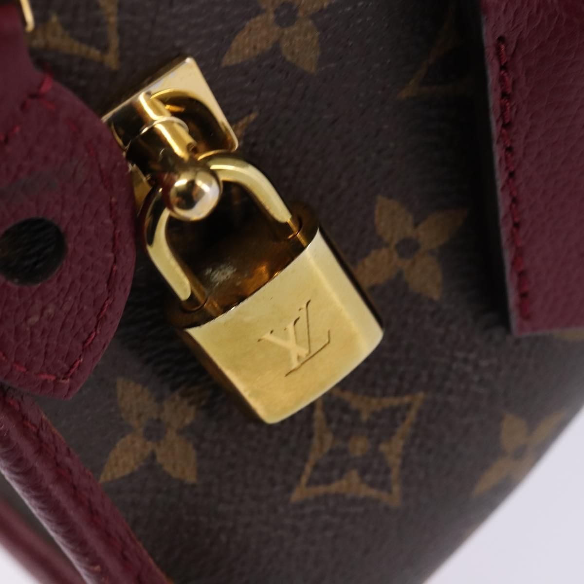 LOUIS VUITTON Monogram PopincourtPM Hand Bag 2way Wine Red M43462 LV Auth 144618