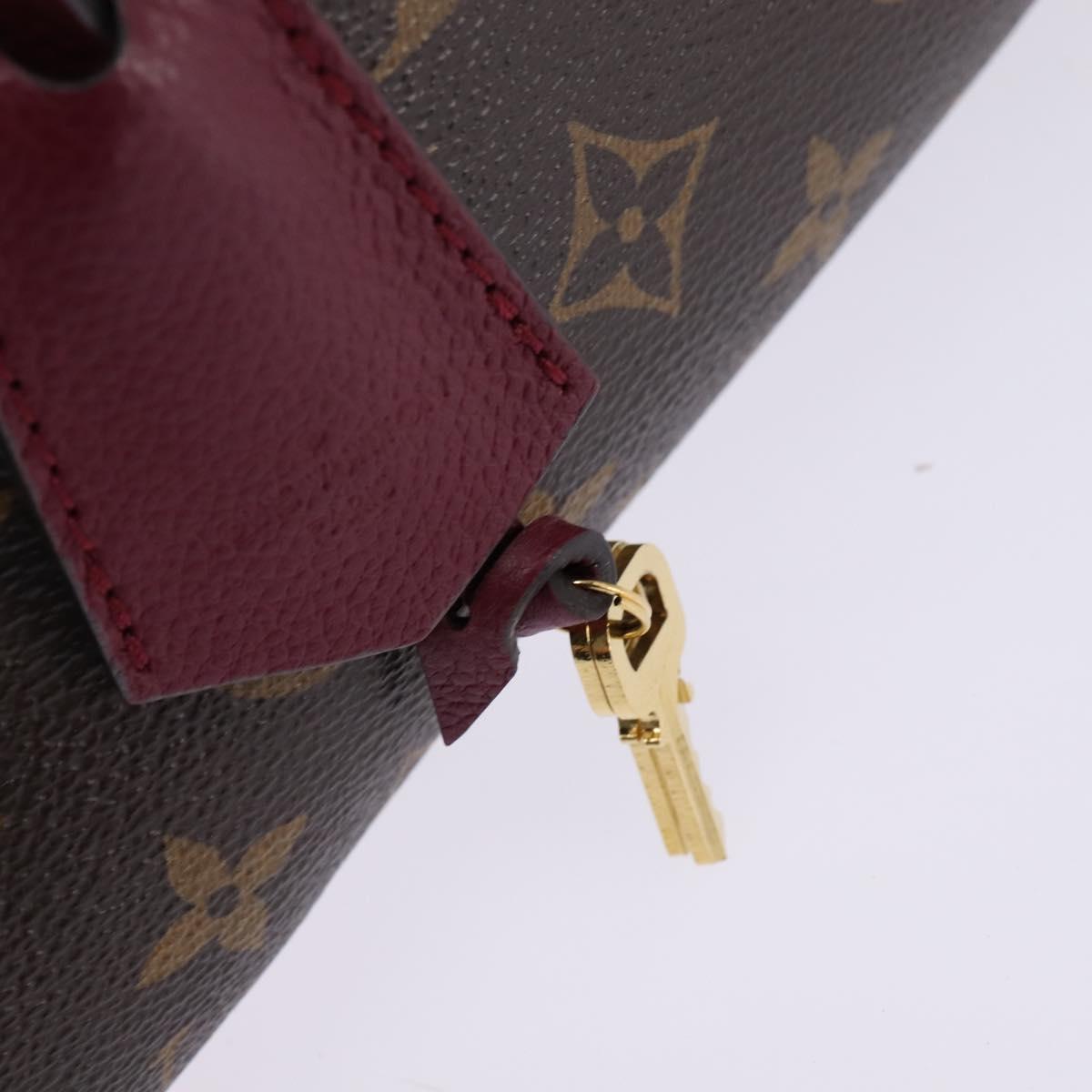 LOUIS VUITTON Monogram PopincourtPM Hand Bag 2way Wine Red M43462 LV Auth 144618