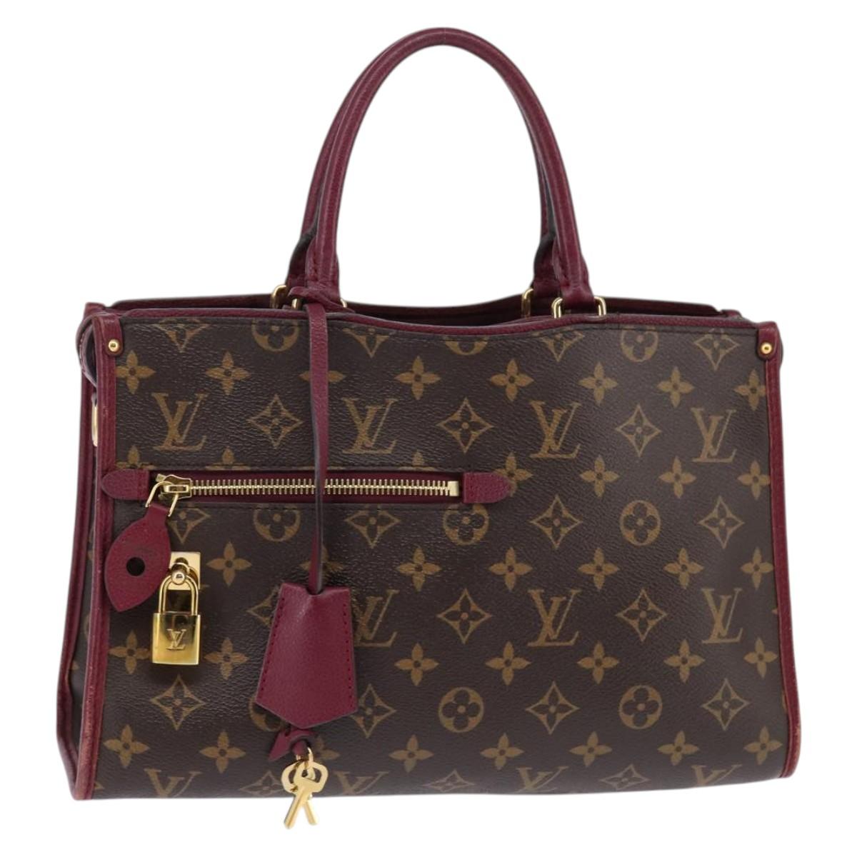 LOUIS VUITTON Monogram PopincourtPM Hand Bag 2way Wine Red M43462 LV Auth 144618