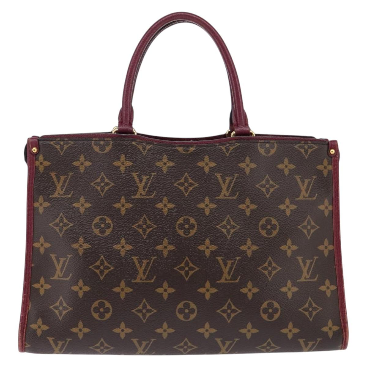 LOUIS VUITTON Monogram PopincourtPM Hand Bag 2way Wine Red M43462 LV Auth 144618