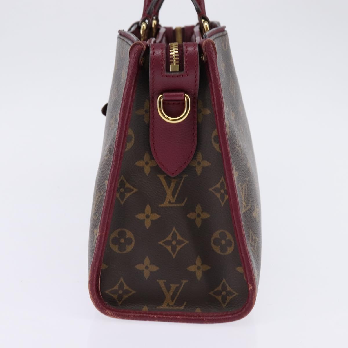 LOUIS VUITTON Monogram PopincourtPM Hand Bag 2way Wine Red M43462 LV Auth 144618