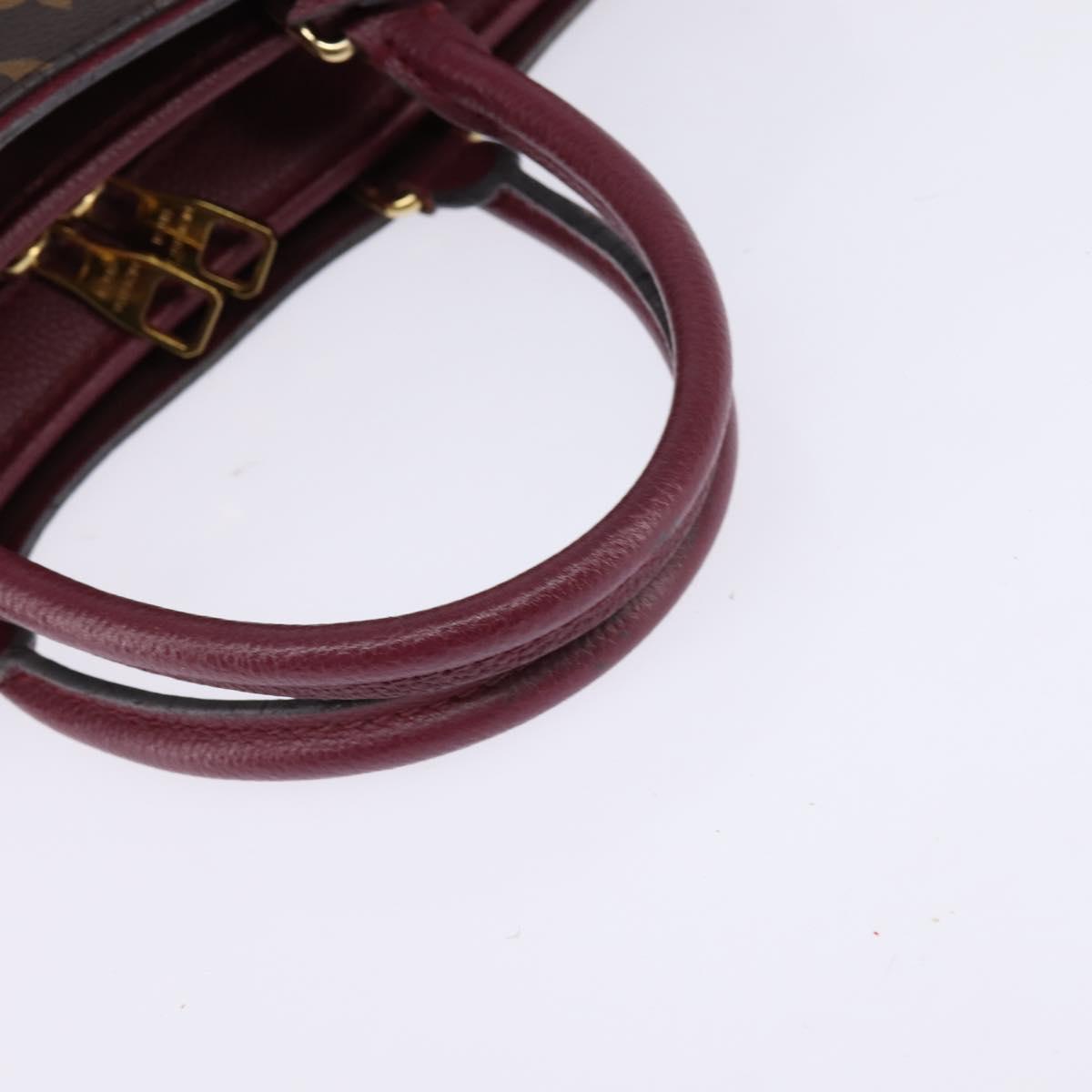 LOUIS VUITTON Monogram PopincourtPM Hand Bag 2way Wine Red M43462 LV Auth 144618