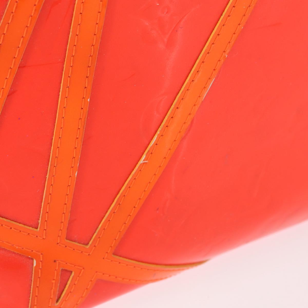 LOUIS VUITTON Monogram Vernis Fluo Reade MM Hand Bag Pink M91900 LV Auth 144619