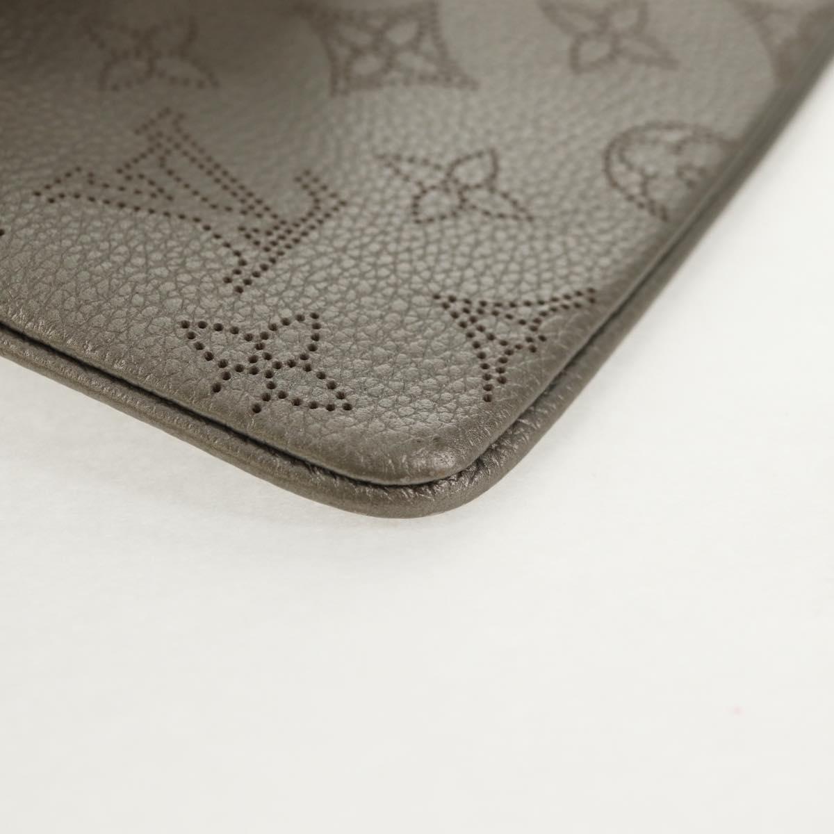 LOUIS VUITTON Mahina Pochette Cles Coin Purse Gris LV Auth 144623M