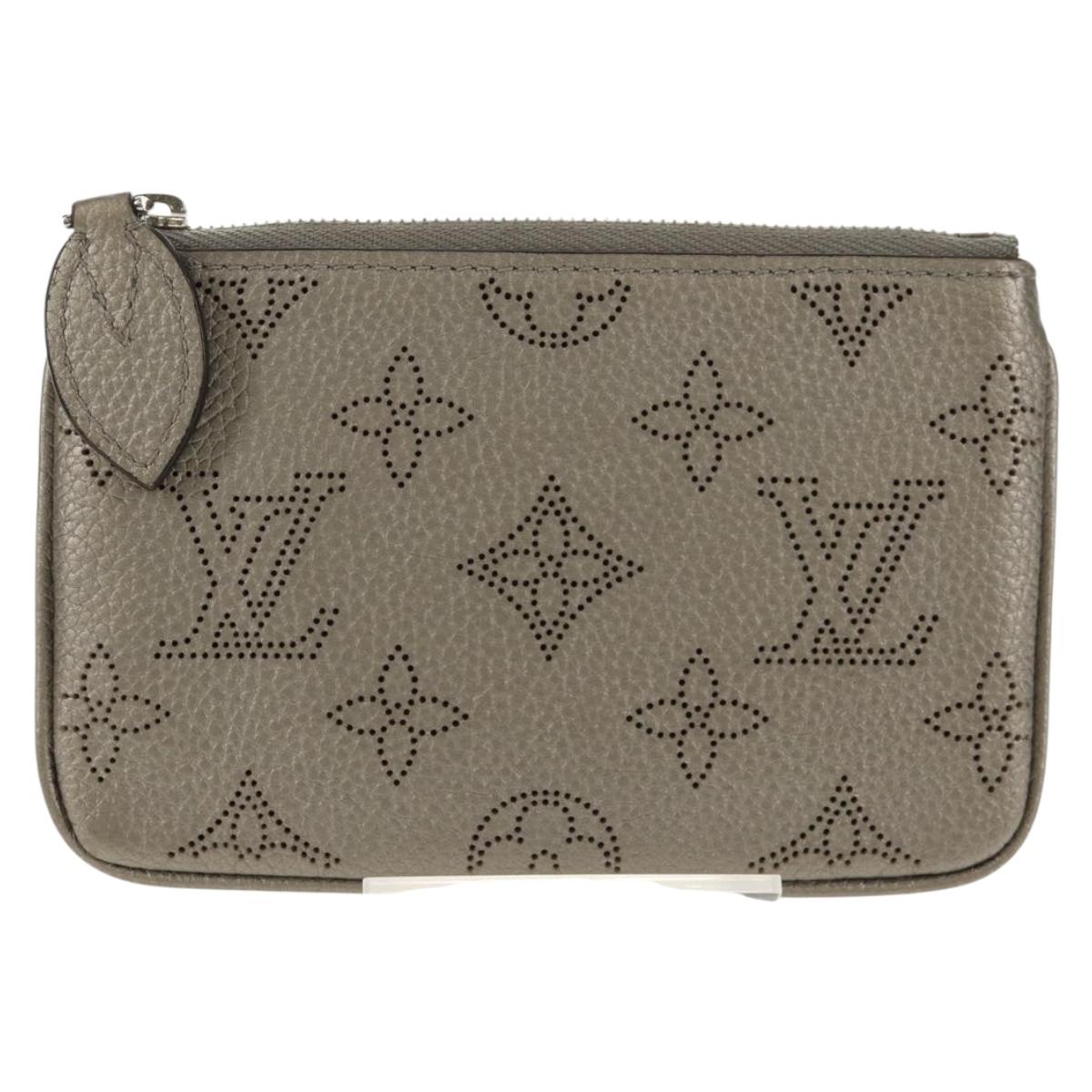 LOUIS VUITTON Mahina Pochette Cles Coin Purse Gris LV Auth 144623M