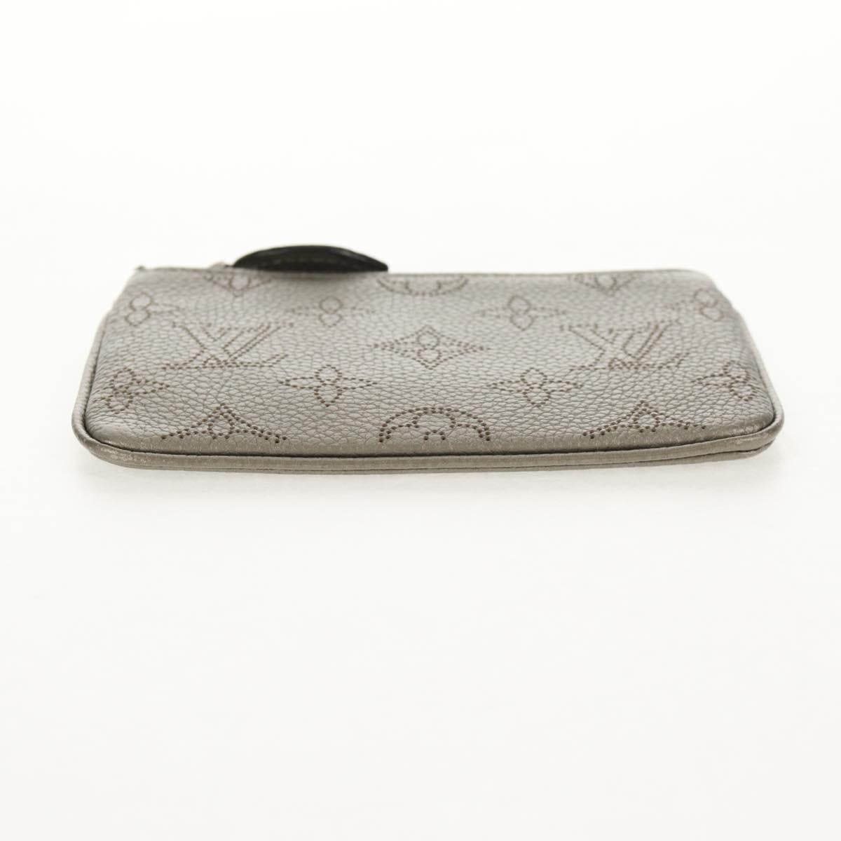 LOUIS VUITTON Mahina Pochette Cles Coin Purse Gris LV Auth 144623M