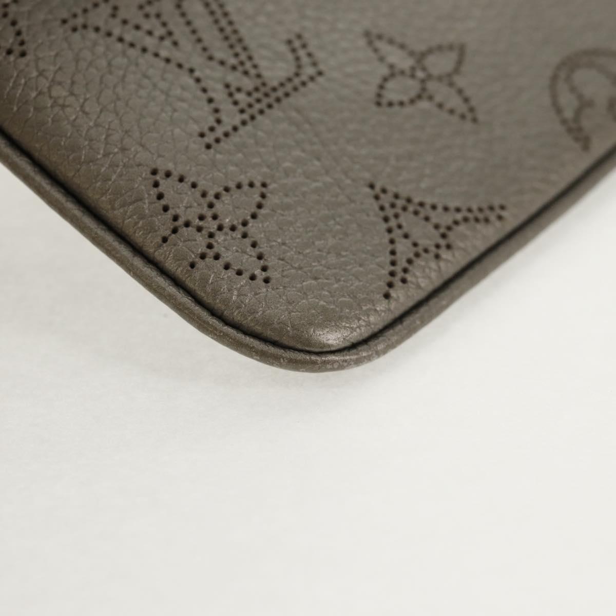 LOUIS VUITTON Mahina Pochette Cles Coin Purse Gris LV Auth 144623M
