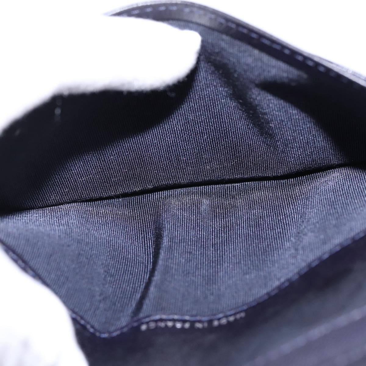 CHANEL Matelasse COCO Mark Long Wallet Leather Black CC Auth 144624