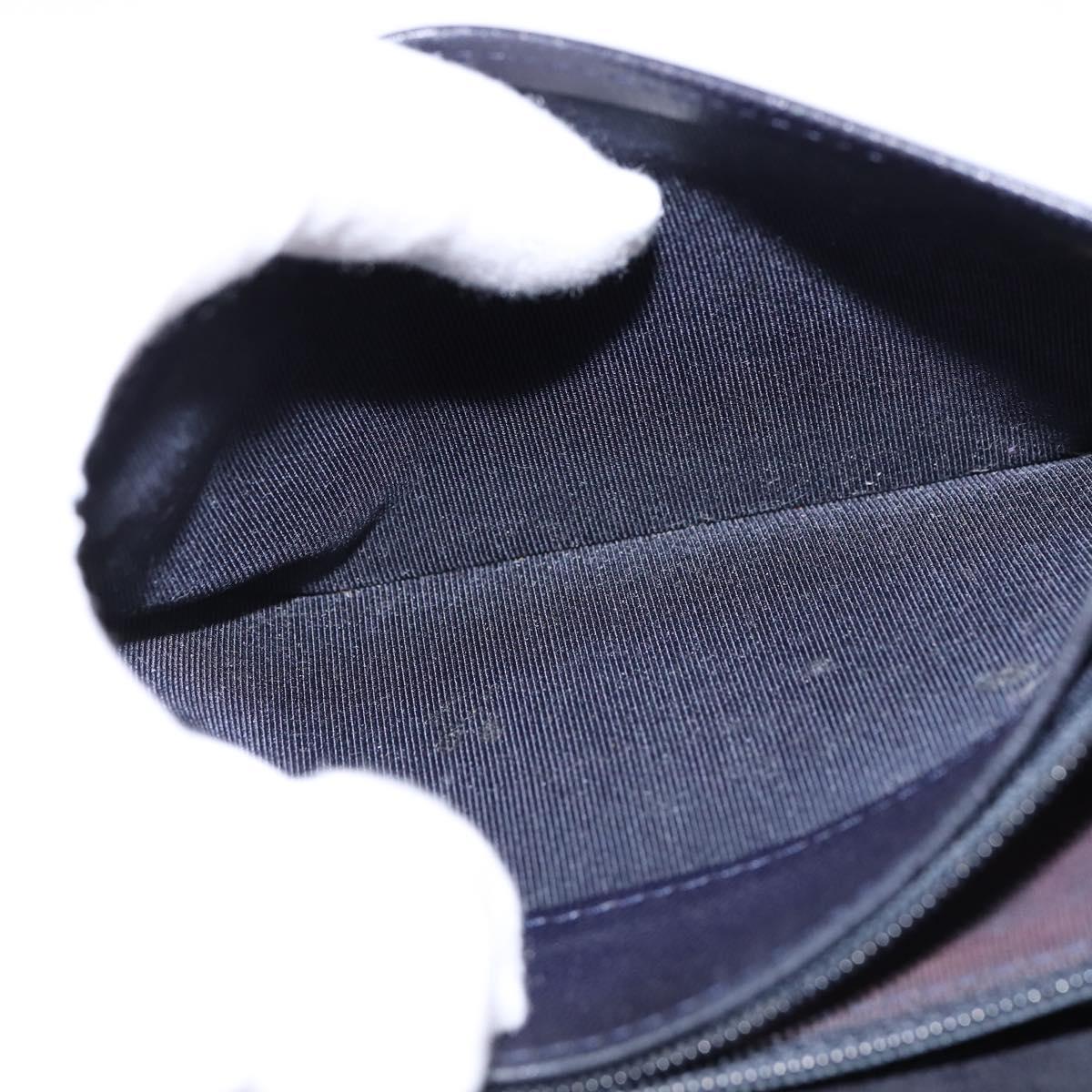 CHANEL Matelasse COCO Mark Long Wallet Leather Black CC Auth 144624